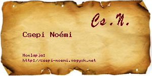 Csepi Noémi névjegykártya